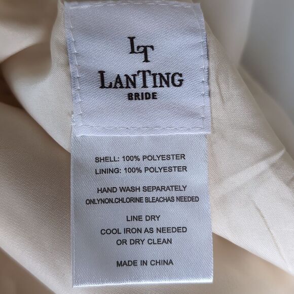 TS Couture Mother Of The Bride/ Cream Colored Chiffon Dress Sz8 - Picture 8 of 14